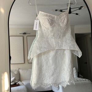 UNTAMED PETALS BY AMANDA JUDGE White Lace Chemise
